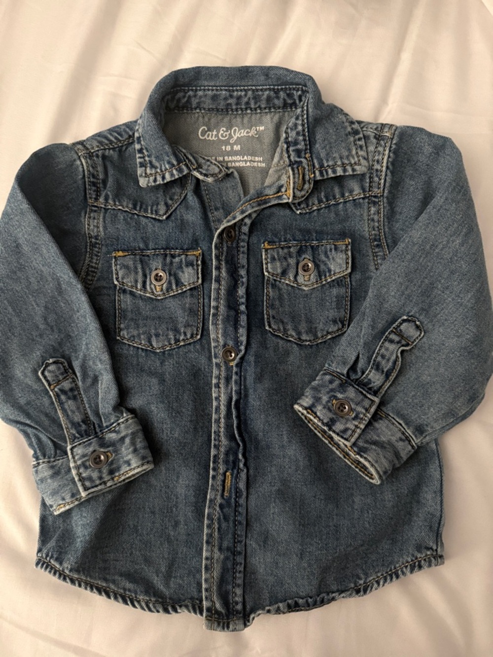 Cat & Jack Light Blue Denim Jean Jacket for Kids